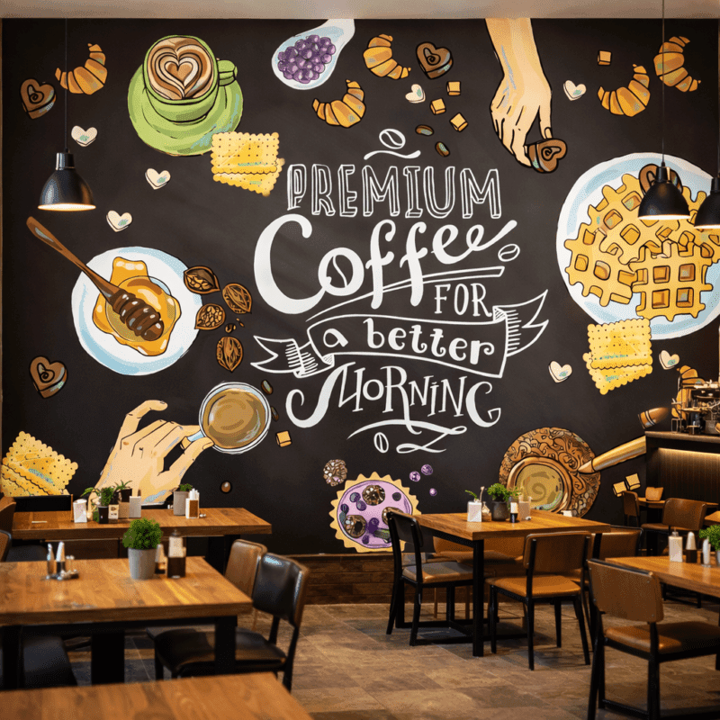 Premium Kahve ve TatlÄ± TemalÄ± Duvar KaÄÄ±dÄ±