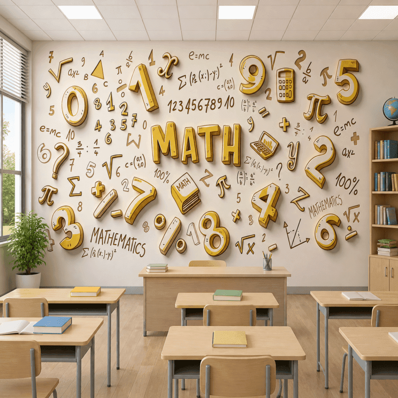 Altın Matematik Desenli Duvar KaÄıdı